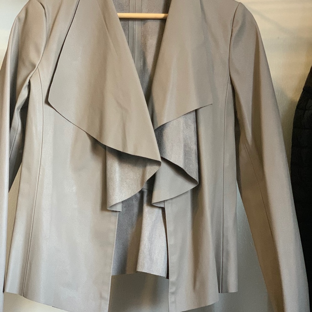 Zara leather blazer